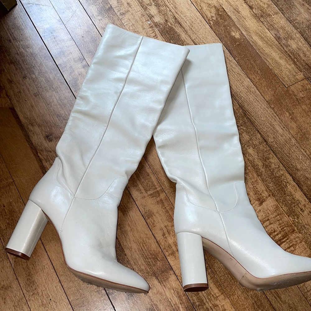 Zara Basics Calf-Height Heeled Boots